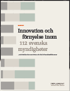 Book cover Innovation och förnyelse inom 112 svenska myndigheter