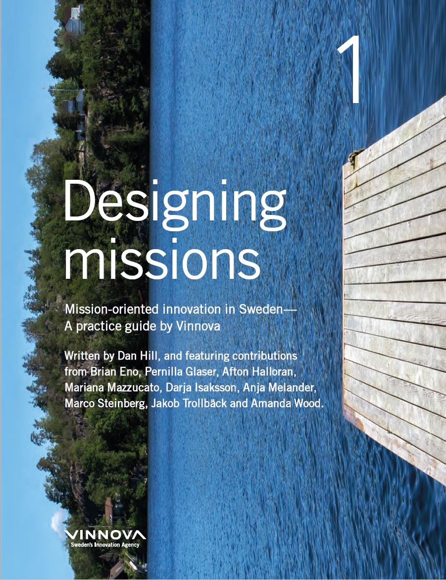 Book cover Mission-oriented innovation - a handbook from Vinnova