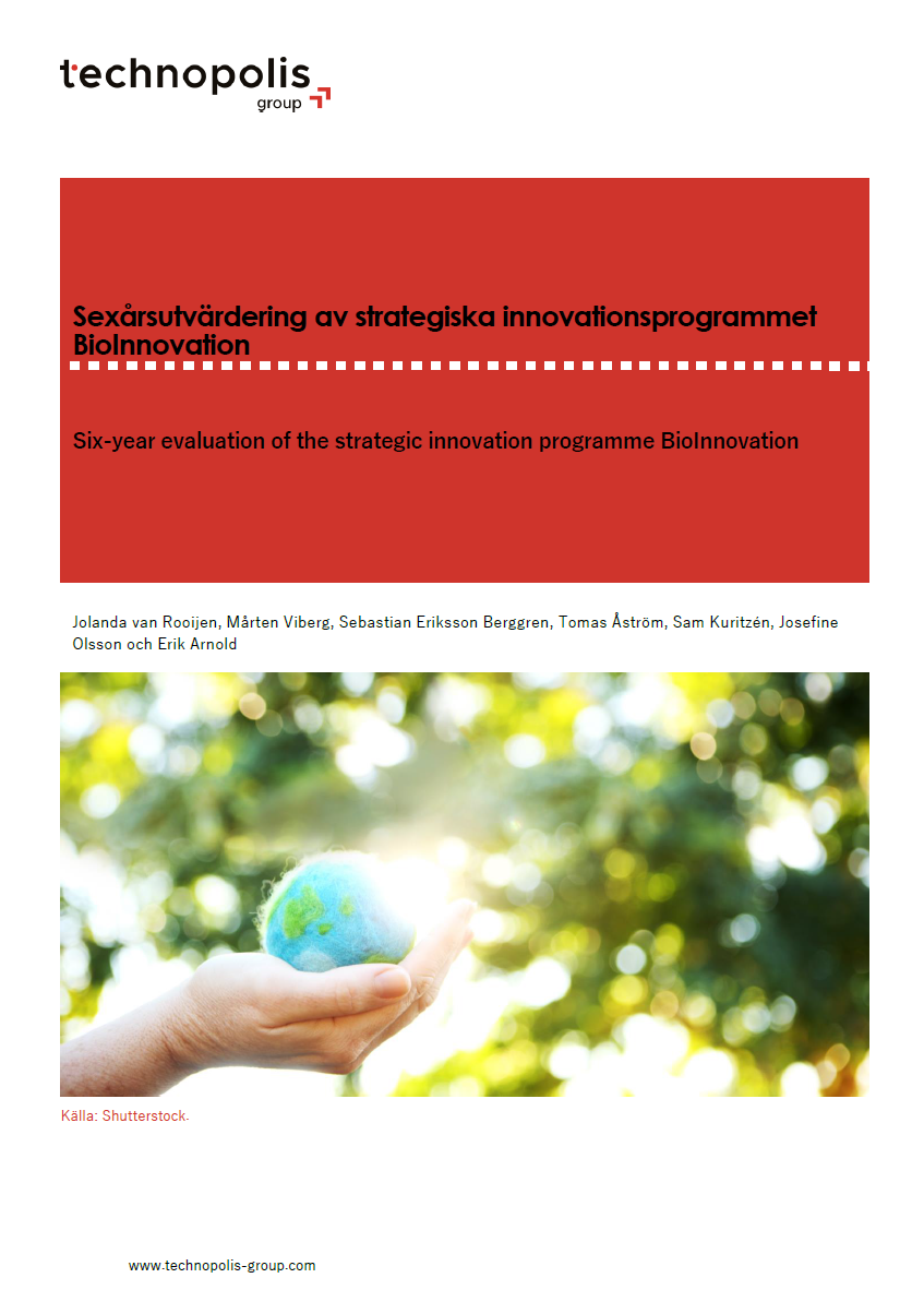 Book cover Six-year evaluation of the strategic innovation program BioInnovation