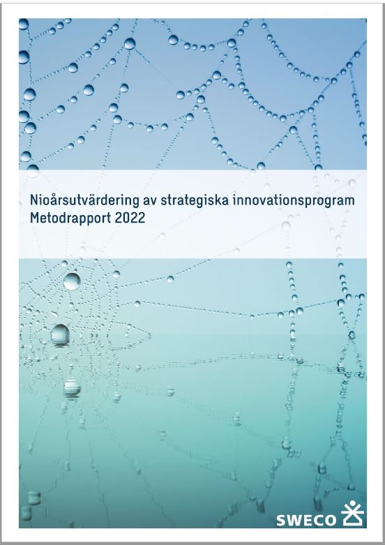 Book cover Nioårsutvärdering av strategiska innovationsprogram: Metodrapport 2022