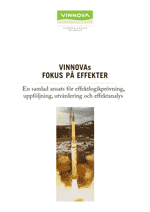 Book cover Vinnovas fokus på effekter