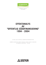 Book cover Effektanalys av offentlig såddfinansiering 1994 - 2004