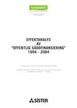 Bokomslag Effektanalys av offentlig såddfinansiering 1994 - 2004