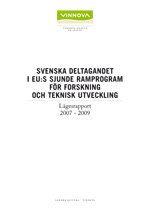 Bokomslag Svenska deltagandet i EU:s sjunde ramprogram för forskning och teknisk utveckling