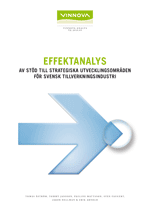 Book cover Effektanalys av stöd till strategiska utvecklingsområden för svensk tillverkningsindustri