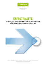 Bokomslag Effektanalys av stöd till strategiska utvecklingsområden för svensk tillverkningsindustri