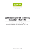 Bokomslag Setting Priorities in Public Research Financing