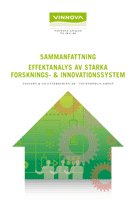 Book cover Sammanfattning - Effektanalys av starka forsknings- & innovationssystem