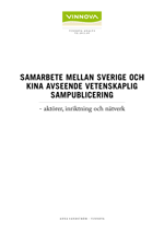 Book cover Samarbete mellan Sverige och Kina avseende vetenskaplig sampublicering