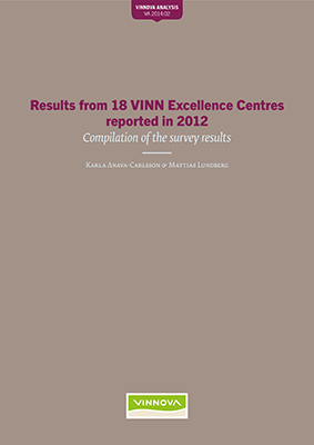 Book cover Results from 18 Vinn Excellence Centres reported in 2012