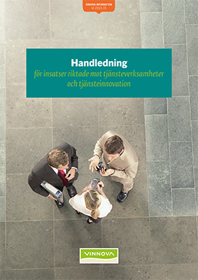 Book cover Handledning för insatser riktade mot tjänsteverksamheter och tjänsteinnovation