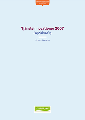 Bokomslag Tjänsteinnovationer 2007