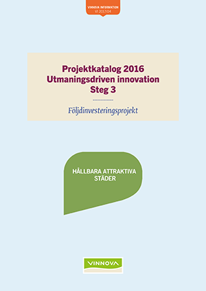 Book cover Projektkatalog 2016 Utmaningsdriven innovation Steg 3
