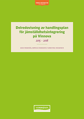 Bokomslag Delredovisning och handlingsplan för jämställdhetsintegrering på Vinnova