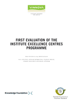Book cover First Evaluation of the Institute Excellence Centres Programme