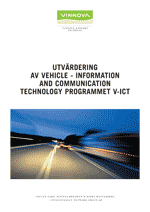 Bokomslag Utvärdering av Vehicle - Information and Communication Technology programmet V-ICT