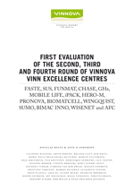 Book cover First Evaluation of the second, third and fourth Round of Vinnova VINN Excellence Centres