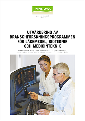 Book cover Utvärdering av branschforskningsprogrammen för läkemedel, bioteknik och medicinteknik