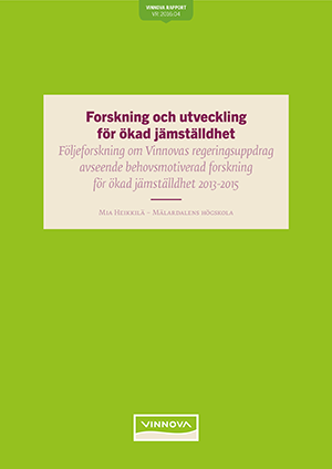 Book cover Forskning och utveckling för ökad jämställdhet