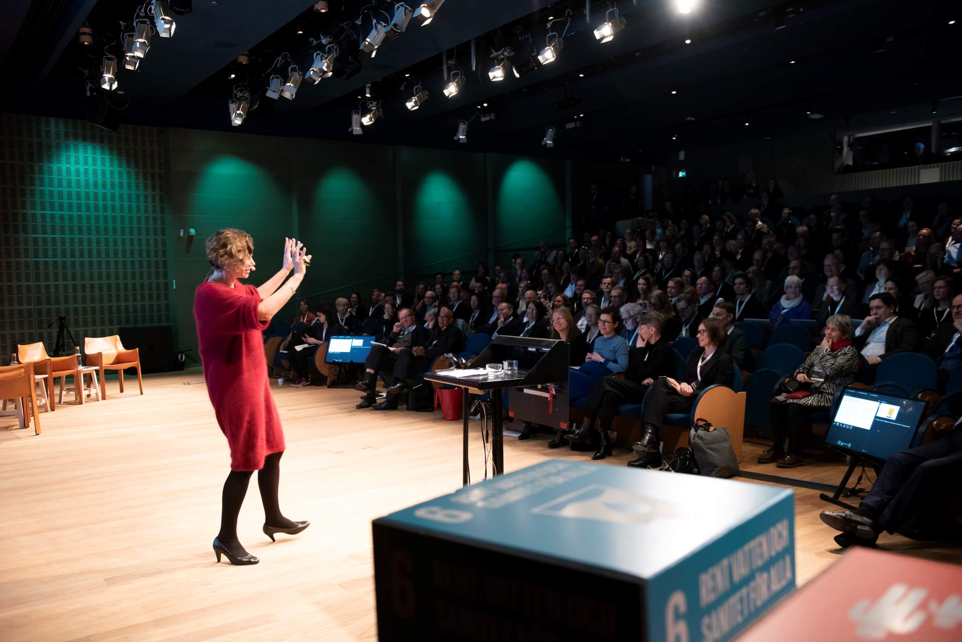 Mariana Mazzucato talar inför fullsatt auditorium