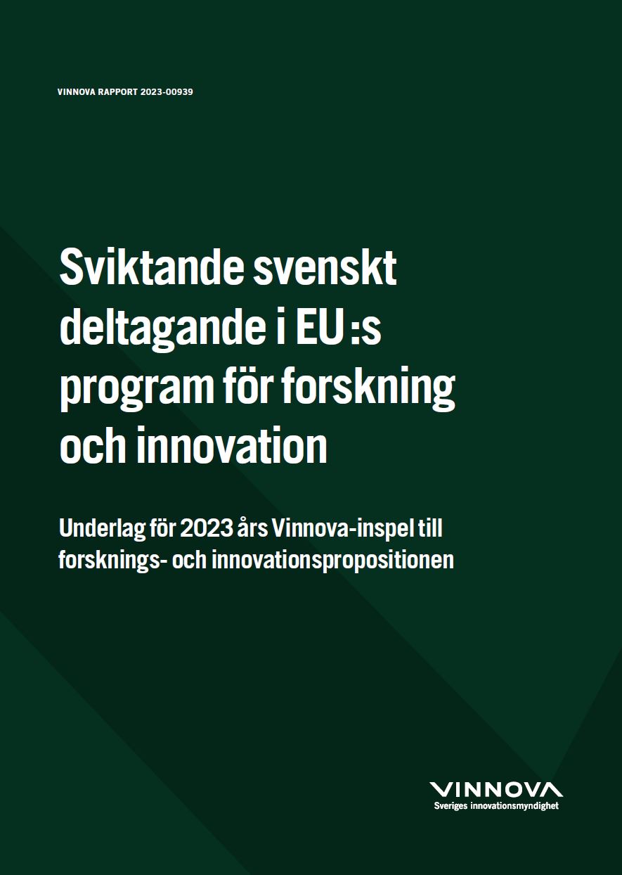 Bokomslag Sviktande deltagande i EU:s program för forskning och innovation