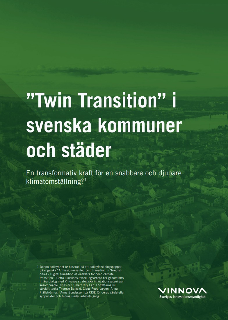 Bokomslag ”Twin Transition” i svenska kommuner och städer